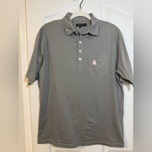 PARLEWE 100%Cotton Gray Polo Shirt Size Medium
